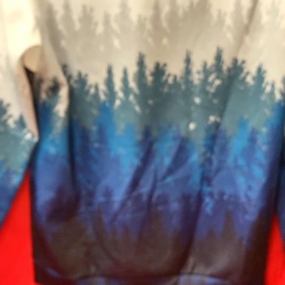 Men's NWOT  Hombre Romwe Size Md Forest Scene Shirt - Picture 1 of 3